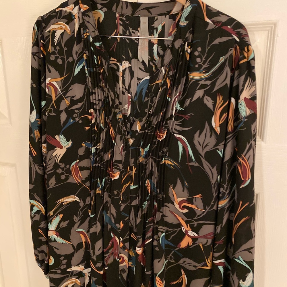 Melissa McCarthy Seven7 Bird Peasant Tunic 2X